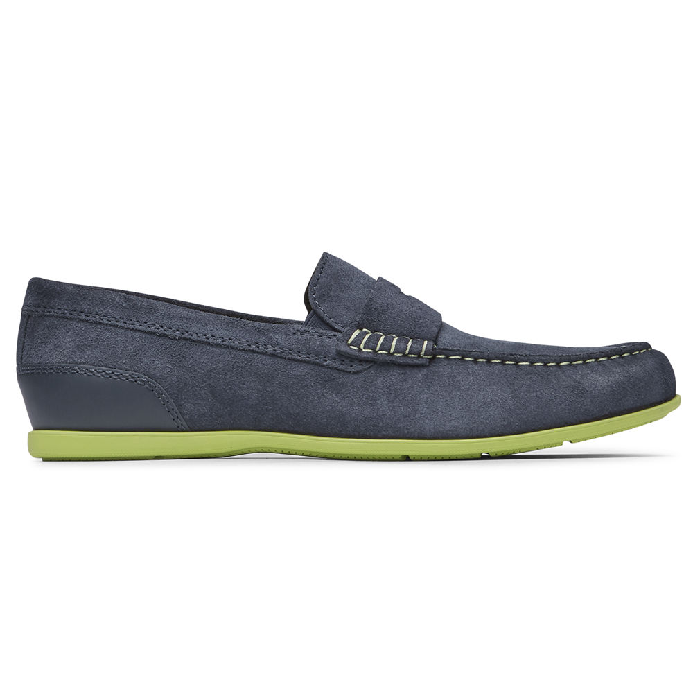 Rockport Mens Slip-On Blue - Malcom Penny - UK 309-LQZWYK